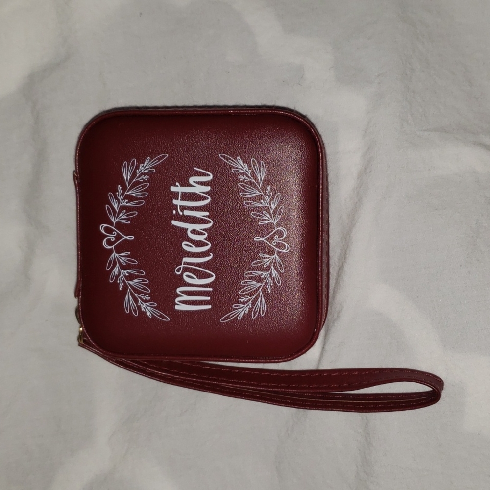 Personalized travel jewelry case
